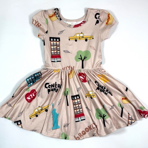 Dot Dot Smile Other - DOT DOT SMILE NYC Print Twirl Dress Short Sleeve Fit And Flare Size 2T
